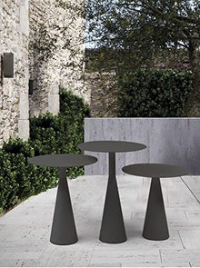 Whiteline Modern Outdoor Living ST1733M-CMT Ireland Large, Medium or Small Aluminum Outdoor Side Table, Grey