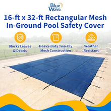 18-Year Mesh 16-ft x 32-ft In-Ground Pool Safety Cover - Blue