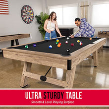GoSports 8 ft Pool Table with Wood Finish Black
