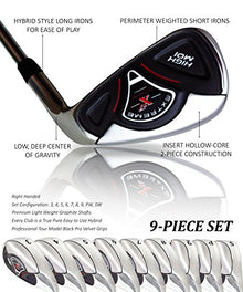 Extreme X7 Men's Complete Iron Set Right Handed Regular Flex Black