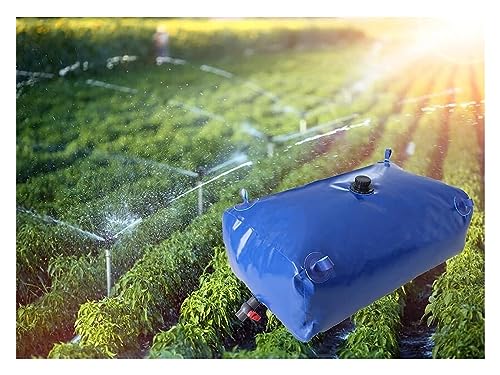 PHLEPS Soft Water Carrier Container, PVC Foldable Thicken Transport Water Storage Bag, Large-Capacity Garden Watering Water Tank Outdoor Building Water, Customizable (Color : Blue, Size : 4000L/3x1.