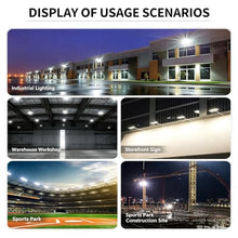 Hiiaodecor 2Pack 500W Flood Lights Outdoor 50000LM Bright LED Work Light Daylight White LED Flood Lighting IP66 Waterproof for Playground Yard Garage Stadium(Warm White 3000K)