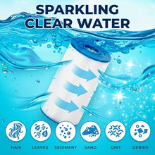 Tier1 C1750 Pool Filter with Wand Brush Cleaner, 4-Pack