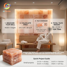 ZK Pack of 50 Himalayan Salt Tiles 8"x4"x1" for Sauna- with 2 Salt Glue