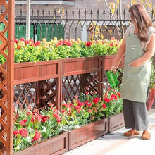 Raised Garden Bed With Trellis, 2-Tier Wooden Planter Box With Legs And Drain Holes Outdoor Elevated Garden Bed For Vegetable Fruit Herb Flower Ideal For Patio Balcony Backyard ( Color : Brown , Size