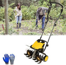 UWYTGF Garden Tiller,Electric Garden Tiller, Cultivator Rotavator, 6 Blades,Tillage Depth 22Cm,Plow Width 45Cm,Folding Rotary Motor Hoe, Portable Soil Tiller Rotavator for Lawn,Vegetable