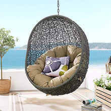 Modway Hide Outdoor Patio Swing Chair, Gray Mocha