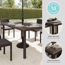 Martha Stewart Bedford 62" Indoor/Outdoor Patio Table, Brown