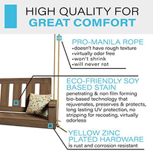 Porchgate Amish Heavy Duty 700 Lb Ardmore Porch Swing W/Ropes (4 Foot, Warm Walnut Stain)