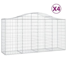 Arched Gabion Baskets 4 pcs Galvanized Iron Plant Pots Self-Watering Indoor Outdoor Gardening White Black