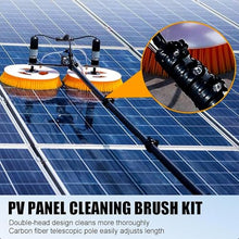 ERoomQ Solar Panel Cleaning Tool, Photovoltaic Panel Cleaner with 3.5M/11Ft Telescopic Pole, Mains Powered, for Roof Solar Panels,Mains Electricity-3.5M/11Ft