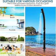 CFDZCP Outdoor Shower kit 7.2FT 20L Solar Heated Outdoor Shower with Shower Head & Foot Shower Tap, Temperature Adjustable ，Up to 60°C / 140°F,Outside Shower Station Fixture