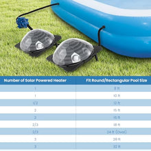 DORTALA Solar Pool Heater, Set of 3 Dome Swimming Pool Water Heater for Above Ground & Inground Pool with Black Heating Coil, Foldable Legs, Rotatable Hose Connector