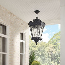 Bailey Street Home 8 Light Outdoor Ceiling Fixture Textured Black Finish