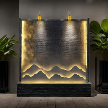 81.9 Inch Cement Concrete Fountain with LED Light for Indoor, Outdoor Decoration, Garden, Balcony, Housewarming Gift, Home Delivery(Middle)