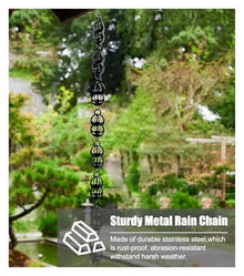 XHsghSEG rain Chain, Stainless Steel Black 1-4m(2 m (6.5ft))