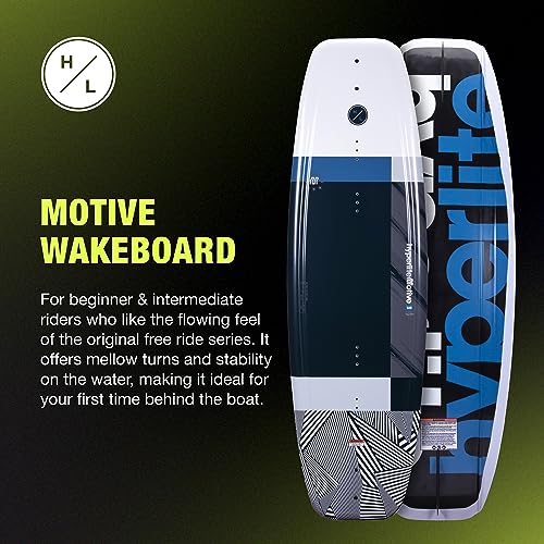 Hyperlite Motive Wakeboard + Frequency Bindings Package - Beginner to Intermediate Riders - 140cm
