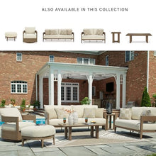 Signature Design by Ashley Outdoor Ottoman with Cushion, Brown