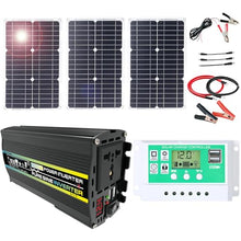 HFZJYSHN Portable Solar Power kit with 50A Charge Controller and 800W Inverter for Campervan Home RV Shed Motorhome Boat Tent Car Trailer,50W(75W)