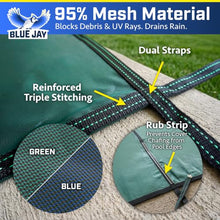 Blue Jay Safety Cover 14x28 ft Center Step Rect Inground Pool Size – Green
