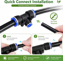 Garden Irrigation 360° Spray Nozzle，Withstands Sun Rain and Impact, Cooling Misters with Multiple Sprinklers for Indoor & Outdoor Plants(80m/262.4ft)