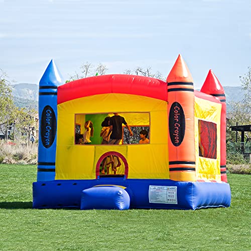 JumpOrange Crayon Inflatable Bounce House 13'x13' with Air Blower
