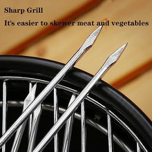 NYTFHMS Bifurcation BBQ Needle Sticks, Reusable, Cooking Kabob Skewers, Stainless Steel Skewers Grilling, Tough, Not Easy to Break, for Appetizers, Fruit,Size_name-50