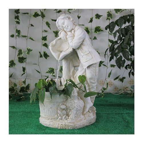 Tabletop Fountain Garden Landscape Water Fountain, Outdoor Garden Balcony Decoration Landscape, Creative Sculpture Landing Pieces Tabletop Water Fountain (B)