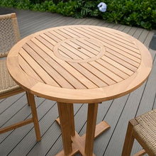 Cambridge Casual Arie Solid Teak Wood Outdoor Bar Dining Table with Removable Lid – Rectangular High Top Patio Table for Balcony, Garden, or Deck – Weather-Resistant Premium Hardwood Furniture