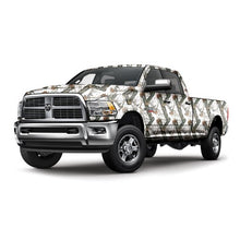 Mossy Oak Full Body Winter Camouflage Auto Wrap - Matte Finish for Extended Length Full Size Truck