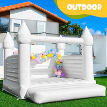 OZIS White PVC Inflatable Bounce House Castle 13x12x10FT with Blower