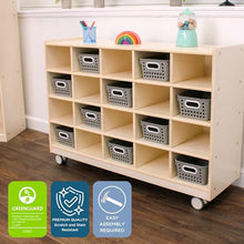 Angeles Mobile 20-Section Cubby Storage Wooden