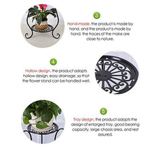 SIDUFHAOPKLL Wrought Iron Potted Stander Flower Fleshy Green Plant Pot Rack Stand Bracket Round Hand Make Home Decor