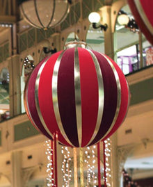 GKI Bethlehem Lighting Huge Red and Gold Inflatable Christmas Ornament Decoration 5'' Red