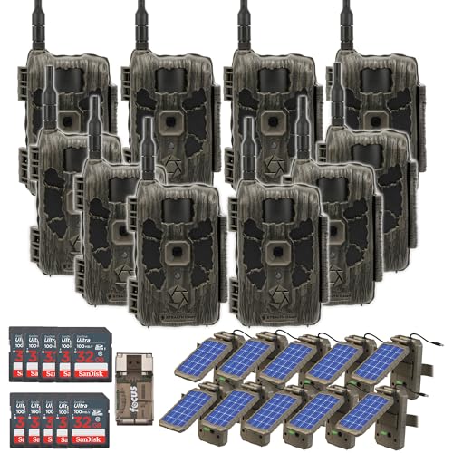 Stealth Cam 40MP Deceptor Max Cellular Trail Camera Bundle with Solar Power Panel, 32GB Memory Card, and Card Reader