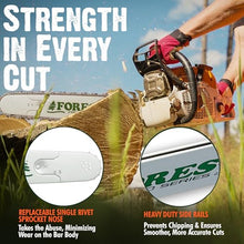 FORESTER 62" Professional Sprocket Nose Chainsaw Bar - 62in Length, 3/8” Pitch, 063 Gauge, D025 Mount, 185 Drive Link - Replacement Chain Saw Parts For Stihl