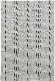 Dash & Albert Handwoven Melange Stripe Rug 8x10 Feet Grey/Black