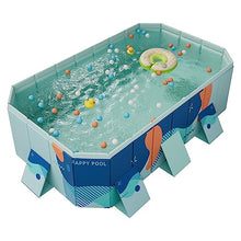 IINCOOY 3M PVC Swimming Pool Non-Inflatable Folding Thickened Wear-Resistant Outdoor Large Pools Family Bathing Toy Children's Day Gifts(A,2.6M)