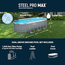 Bestway Steel Pro MAX 18' x 9' x 48" Above Ground Pool Set with Pump