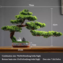 Artificial Bonsai Tree Indoor Chinese Simulation Welcome Pine Bonsai Landscape Fake Plant Pine Bonsai Tree Living Room Decorations Office Decoration Bonsai