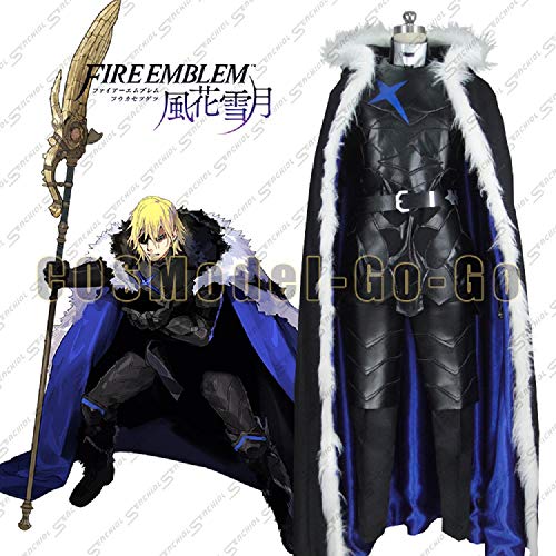 QILONG Fire Emblem: Three Houses Dimitri Cosplay Costume Male XXL Black