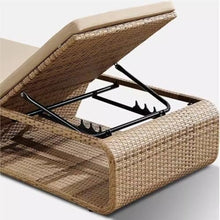 Outdoor Rattan Lounge Chair, Waterproof Pool Beach Garden Hotel Recliner