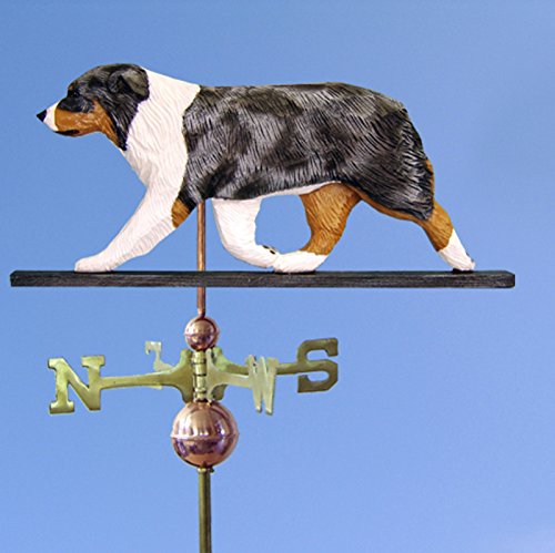 Australian Shepherd Hand Carved & Painted Weathervane Blue Merle 22 Inch