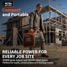4500-Watts Portable Inverter Generator, Gas Powered Generators for Home Use, Camping & RV, 58dB Super Quie, with CO Sensor, USB Ports, 1.59Gal Fuel Tank, 46Lbs Lightweight, EPA Compliant, RV Ready