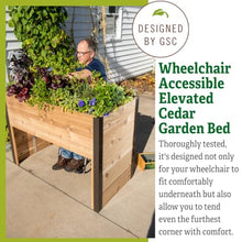 Gardener's Supply Company Wheelchair Accessible Garden Bed | Outdoor Elevated Cedar Planter Bed with Rust-Proof Aluminum Corners