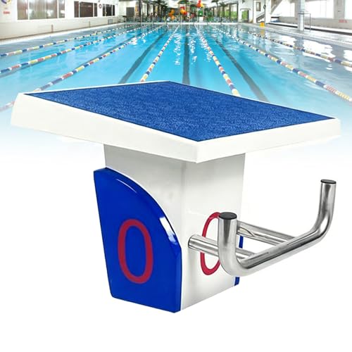 DUXMM Non‑Slip Diving Platform Load 330lbs, Swimming Pool Diving Board with Stainless Steel Base, Skid Resistants Rubber Surface & Handle, for Competition Training, Indoor Outdoor Pools