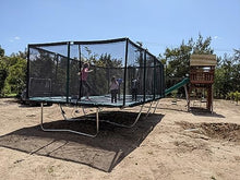 Galactic Xtreme Rectangle Trampoline 13x23 Gymnastics with Net Green