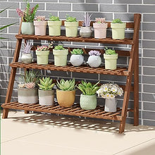 OJKJGYTF Plant standBamboo Plant Stand, Simple Flower Stand for Tall Plant Shelves, 3 Tier Flower Pot Stand, Outdoor Plant Ladder Frame, Corner Plant Display Stand for Multiple Pl