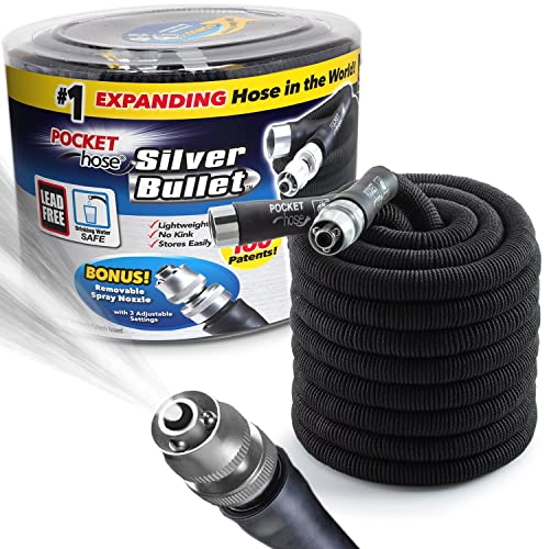 75 Ft Expandable Garden Hose – Turbo Shot Nozzle + Squishy Toy– Pack of 6