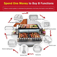 Electric Teppanyaki Table Barbecue Grill, Large Smokeless Grill Non-Stick Hot Plate Table Top Griddle Double Layer with Adjustable Temperature, Drip Tray,Easy Clean,Perfect for Parties Indoor,Style2
